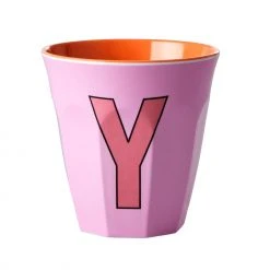 Rice by Rice Bicchiere In Melamine Varie Lettere Pinkish - Elegant Melamine Cup for Home & Kitchen 12 Rice by Rice Bicchiere In Melamina Varie Lettere Pinkish