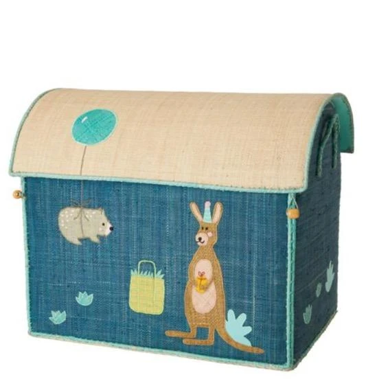 Rice by Rice Cesto Giochi In Rafia Animali In Festa Grande - Large Raffia Animal Party Basket for Kids Nursery Decor 3 Rice by Rice Cesto Giochi In Rafia Animali In Festa Grande