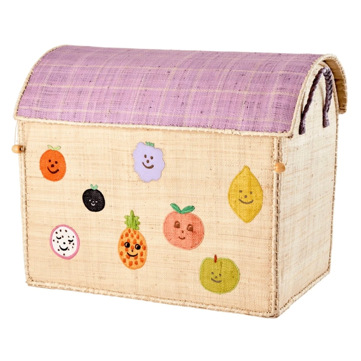 Rice by Rice Cesto Giochi In Rafia Frutta - Large Natural Woven Nursery Decor Basket 3 Rice by Rice Cesto Giochi In Rafia Frutta - Grande