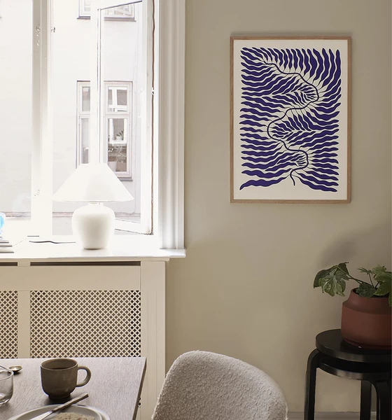 The Poster Club - Linnea Andersson Little Blue Print - Modern Art Poster for Home Decor 3 The Poster Club Linnéa Andersson Little Blue Print