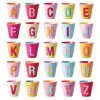Rice by Rice Bicchiere In Melamine Varie Lettere Pinkish - Elegant Melamine Cup for Home & Kitchen 1 Rice by Rice Bicchiere In Melamina Varie Lettere Pinkish