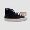 Novesta Star Dribble Hi-top Plimsoll - Black/beige/ecru