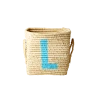 Rice by Rice Cesto Quadrato In Rafia - Lettera L