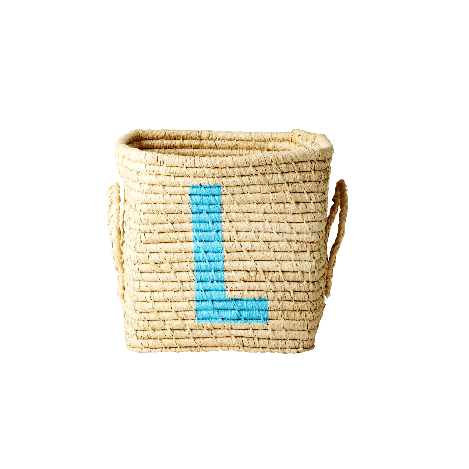 Rice by Rice Cesto Quadrato In Rafia - Lettera L | Stylish Woven Storage Basket for Home Decor 3 Rice by Rice Cesto Quadrato In Rafia - Lettera L