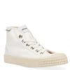 Novesta Star Dribble High Top Sneakers - White & Grey | Stylish Mens Shoes 2 Novesta Star Dribble High Top In White & Grey