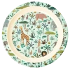 Rice by Rice Piatto Piano Melamina Animali Della Giungla Verde