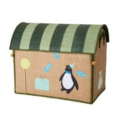 Rice by Rice Cesto Giochi In Rafia Animali In Festa Medio