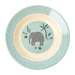 Rice by Rice Piatto Fondo Melamina Giungla Azzurro