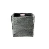Rice by Rice Square Raffia Basket in Grey - Stylish Storage & Room Decor 1 Rice by Rice Square Raffia Basket In Grey