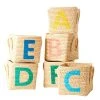 Rice by Rice Cesto Quadrato In Rafia - Lettera A | Kids' Nursery Decor Basket 2 Rice by Rice Cesto Quadrato In Rafia - Lettera A