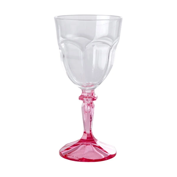 Rice by Rice Two Tone Acrylic Wine Glass in Pink - Elegant Drinkware for Home & Dining 3 Rice by Rice Two Tone Acrylic Wine Glass In Pink