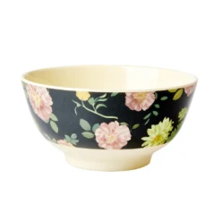 Rice by Rice Dark Rose Print Melamine Bowl
