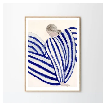 Sofia Lind Blue Stripe At Concorde Poster - 50x70cm | Modern Art Print | The Poster Club 3 The Poster Club Sofia Lind, Blue Stripe At Concorde - 50x70cm