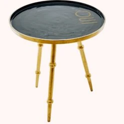 Rice by Rice Large Redondo Metal Mesa - Gris