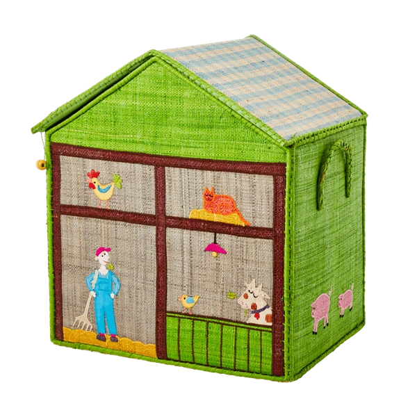 Rice by Rice Raffia Farm Toy Storage Baskets - Eco-Friendly Home Decor & Organization 5 Rice by Rice Raffia Farm Toy Storage Baskets