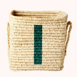 Rice by Rice Cuadrado Rafia Cesta