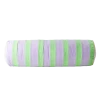 Rice by Rice Soft Velvet Bolster Pillow with Lavender and Green Stripes - Diametre 25, Width 80 cm