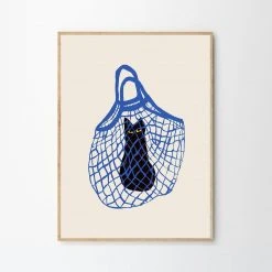 The Poster Club Chloe Purpero Johnson, The Cats in the Bag Print - 50x70cm