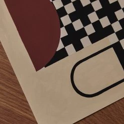 The Poster Club Vase with cross pattern Print