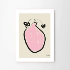 Sofia Freixas Pink Vase Print 30x40cm - Modern Art Poster by The Poster Club 13 The Poster Club Sofia Freixas Pink Vase Print 30x40cm
