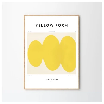 The Poster Club Emma Lawrenson Yellow Form Art Print - 30x40 - Modern Wall Art for Home Decor 3 The Poster Club Emma Lawrenson, Yellow Form - 30x40
