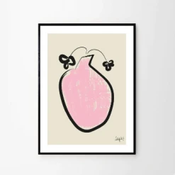 Sofia Freixas Pink Vase Print 30x40cm - Modern Art Poster by The Poster Club 12 The Poster Club Sofia Freixas Pink Vase Print 30x40cm