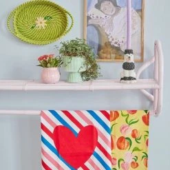 Rice by Rice Pink Metal Flower Pot