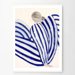 Sofia Lind Blue Stripe At Concorde Poster - 50x70cm | Modern Art Print | The Poster Club 16 The Poster Club Sofia Lind, Blue Stripe At Concorde - 50x70cm