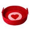 Rice by Rice Red Bread Basket With Heart